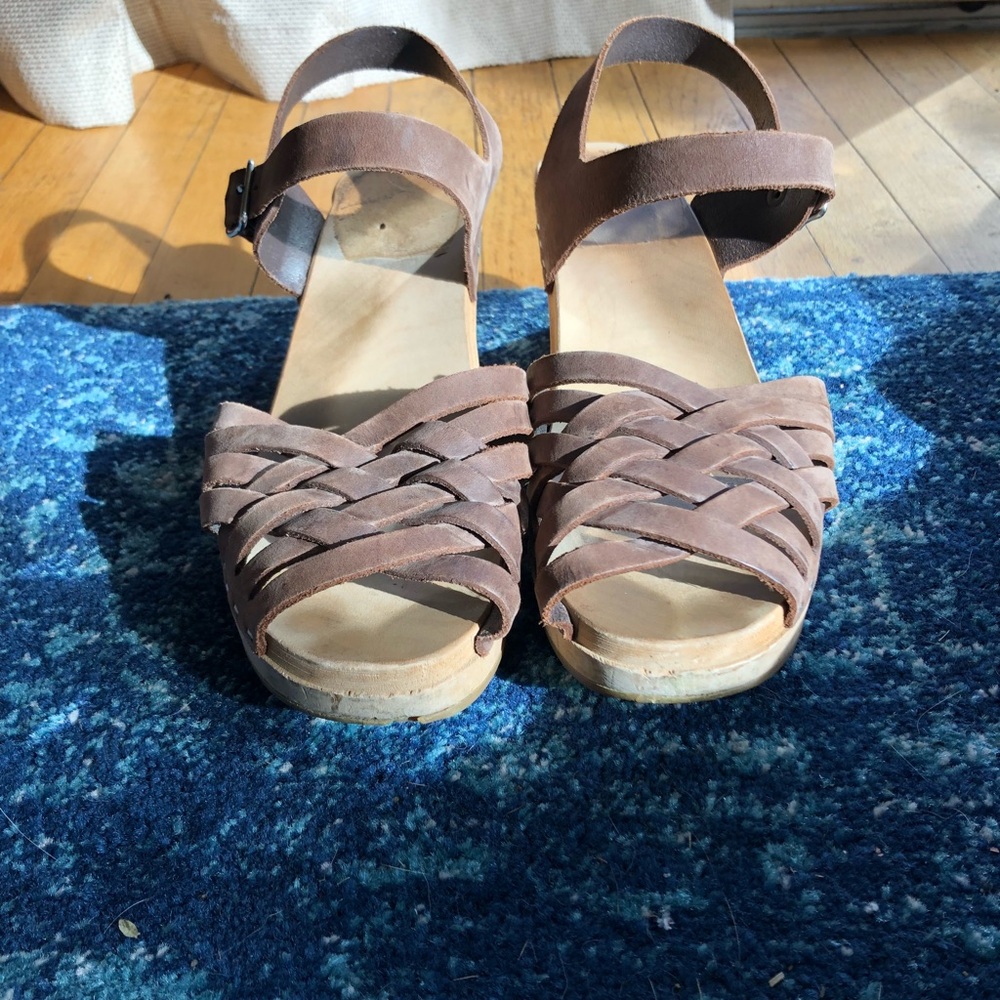 Swedish Hasbeens woven leather sandals